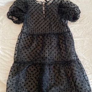 Black sheer mini dress